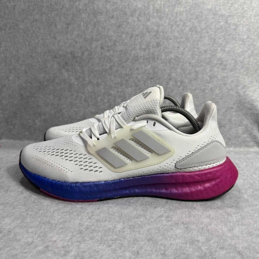 Adidas Ultraboost 22 Mens Shoes Size 7.5 White Purple Running Sneakers HQ8576